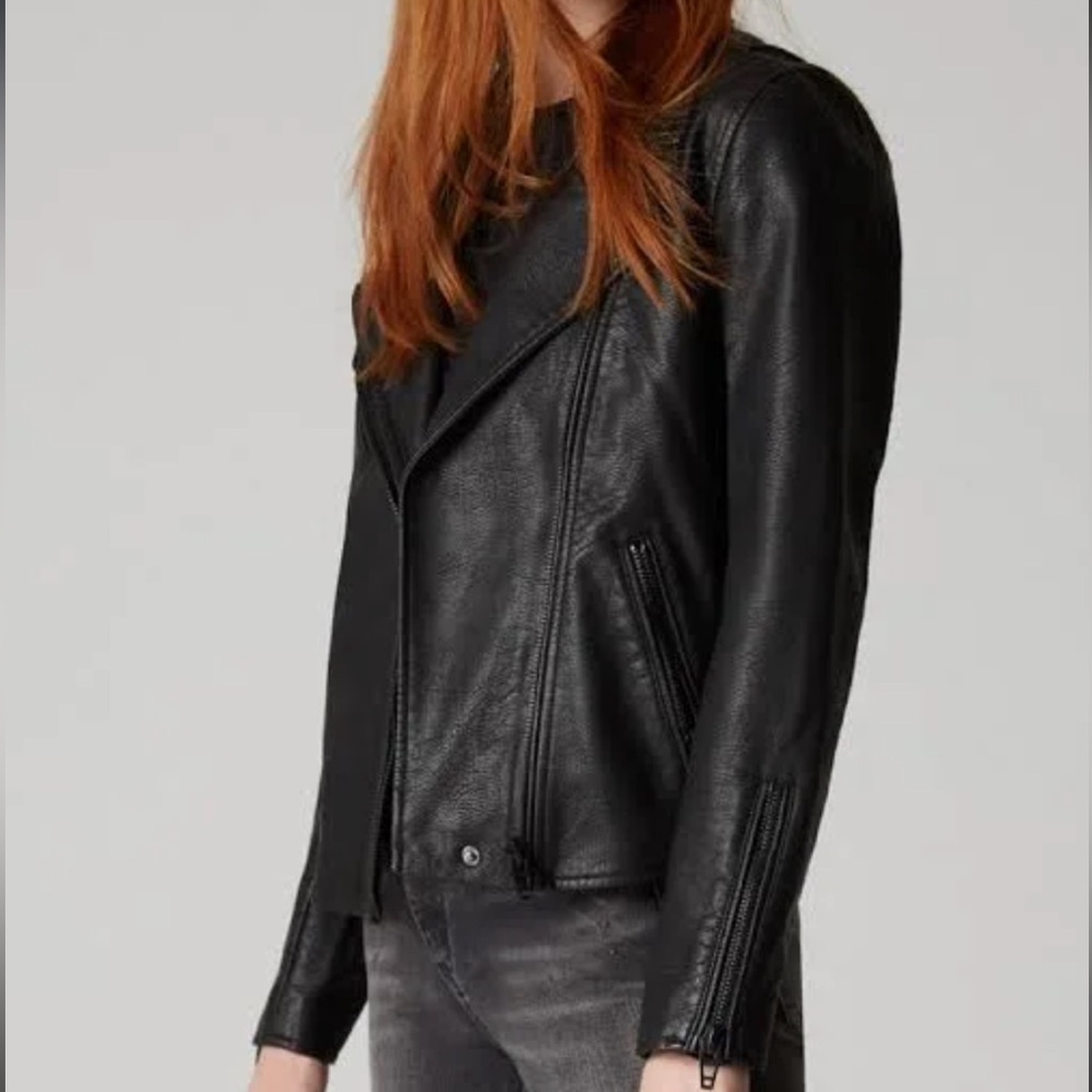 Blank NYC Black Leather Moto Jacket